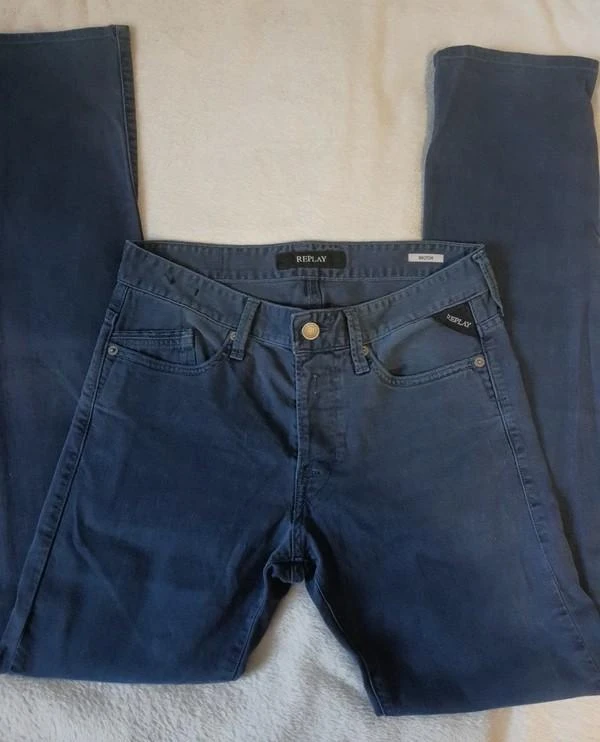 Pantalon jeans Replay bleu marine coupe slim 38 - M